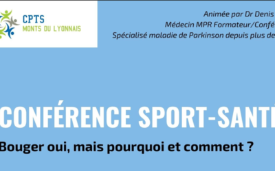 CPTS MONTS DU LYONNAIS : CONFÉRENCE GRATUITE SPORT-SANTÉ