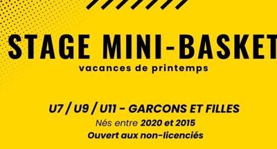 [ INFO ASSO : Stage mini-basket par le BCSGN ]