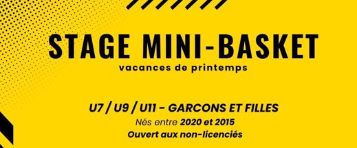 [ INFO ASSO : Stage mini-basket par le BCSGN ]