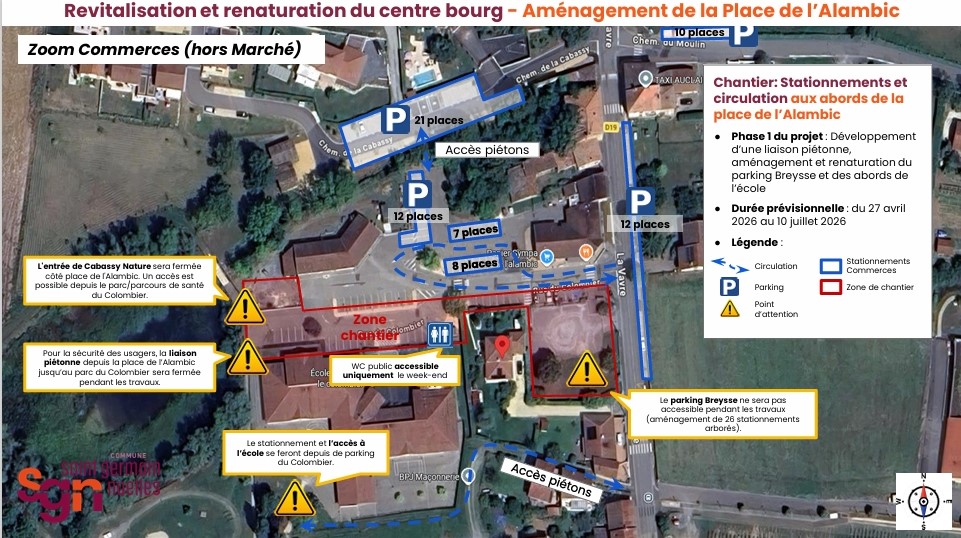 [TRAVAUX PLACE DE L’ALAMBIC : ZOOM COMMERCES]