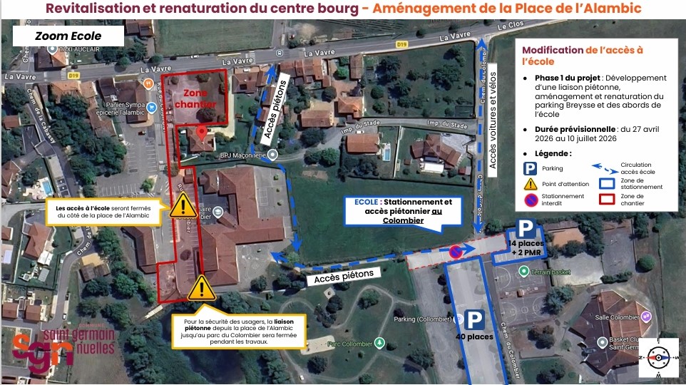[TRAVAUX PLACE DE L’ALAMBIC : ZOOM ÉCOLE]